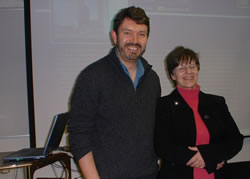 Dr John Corbett with Dr Christine Robinson, of Scottish Language Dictionaries