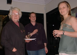 Professor Christian Kay, David Beavan and Dr Wendy Anderson at the launch party